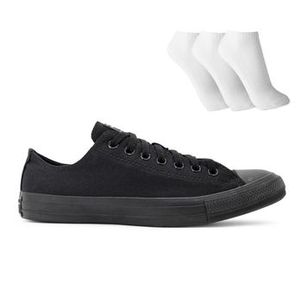Tênis Converse Chuck Taylor Monochrome Unissex + 3 Pares de Meias