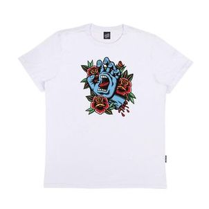 Camiseta Santa Cruz Screaming Flash Front Masculina Branco