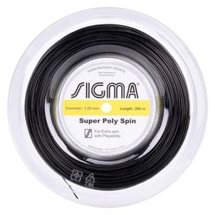 Corda Sigma Super Poly Spin 17L 1.25 mm Preta - Rolo com 200 metros