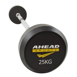 Barra Reta Montada 25 KG AS3009 Ahead Sports Preto e Amarelo