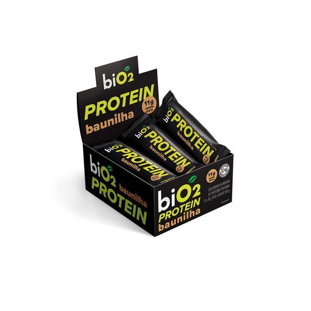 BIO2 BARRA DE PROTEÍNA CAIXA FECHADA 12 UNIDADES AMENDOIM 40G