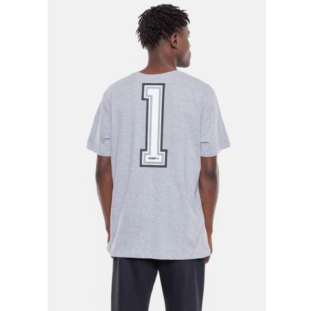 *t-shirt cinza mescla  and1 number, 2xl G