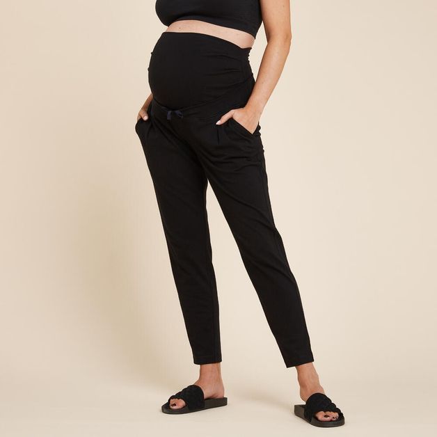 Maternity Black Over Bump Slim Stretch Trousers