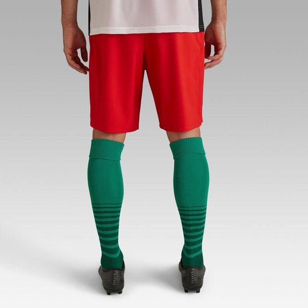 Football short f500 ss19 navy blue, xs Vermelho P