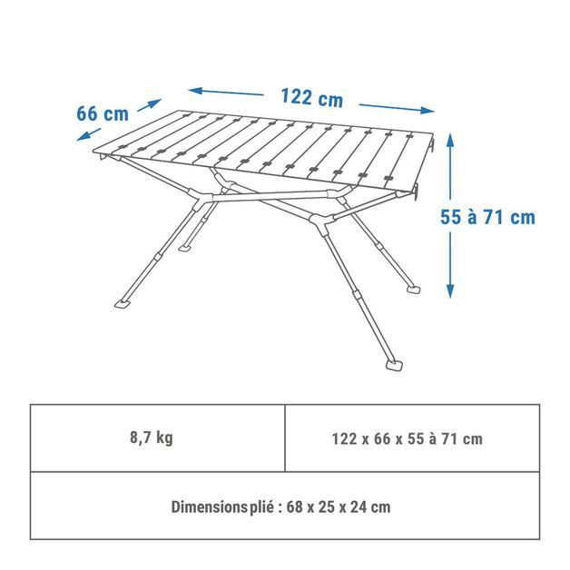 Compact table 4/6 people wood s, no size