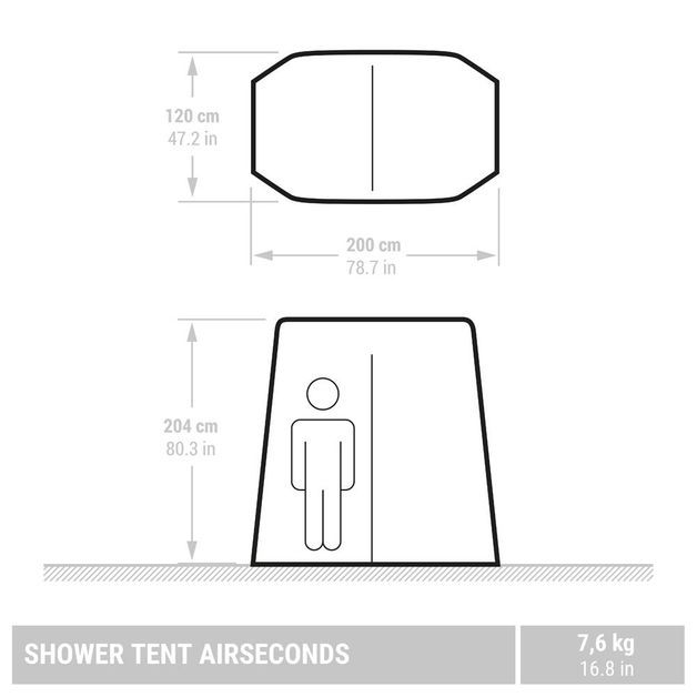 Green camping shower tent, no size