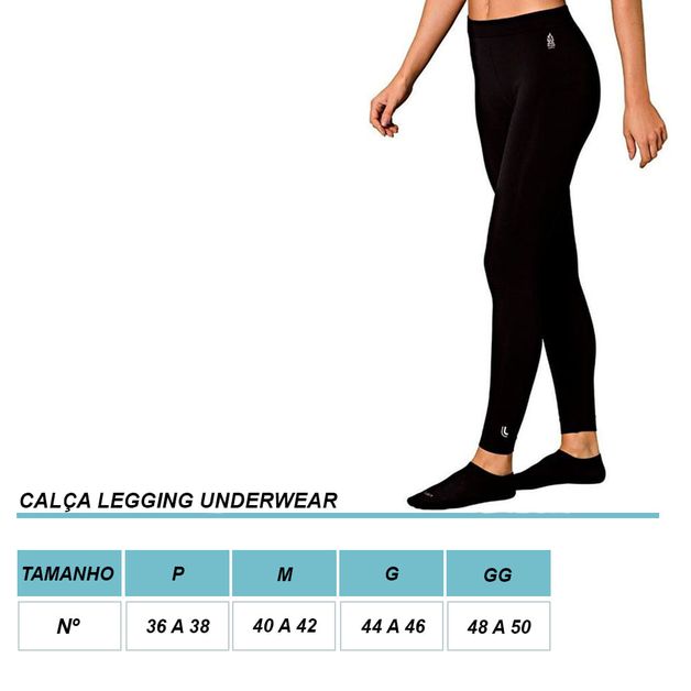 Calça Legging Lupo Underwear Warm Feminina Preta - FutFanatics