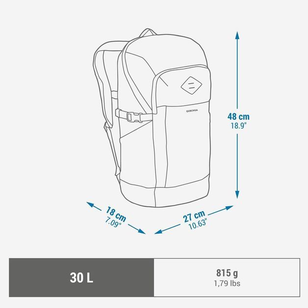 Backpack nh arpenaz 300 30l sab, no size Preta