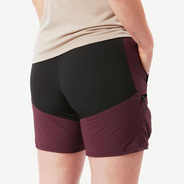 Short Feminino de Trekking M500 Forclaz, roxo, 38 - 8789877