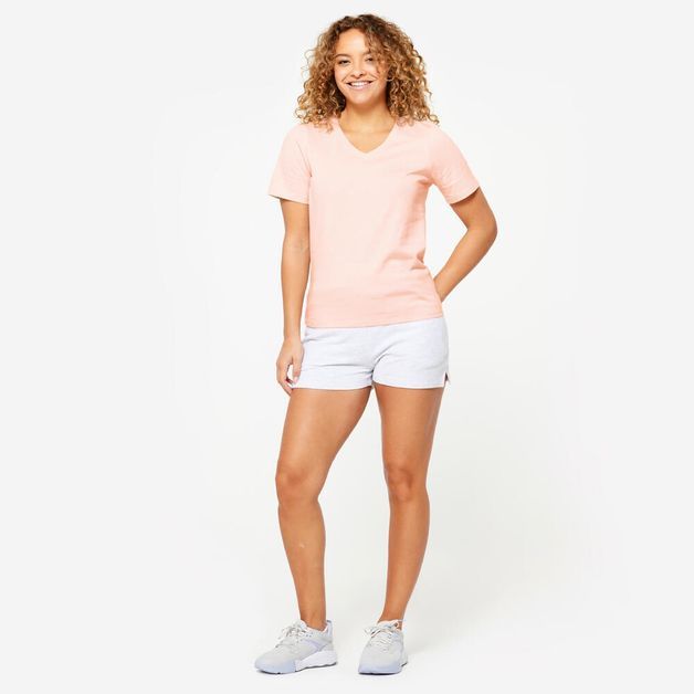 T-shirt 500 v neck whi, uk24-26 / eu 3xl Rosada G