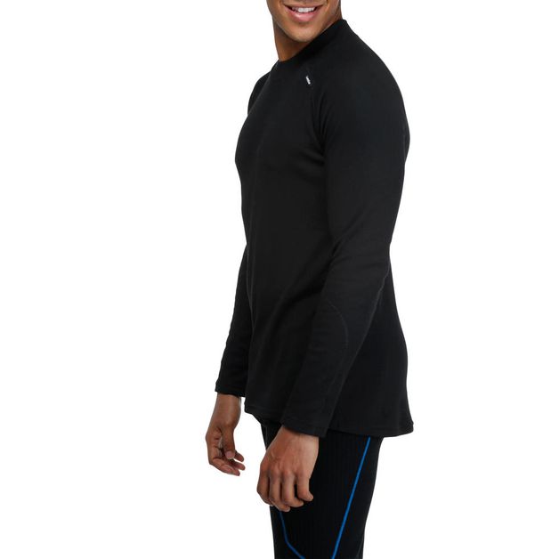 Blusa masculina segunda pele Simple Warm, preta, 4G