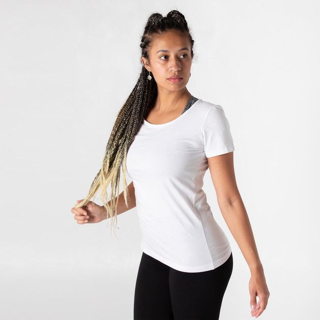 Camiseta Feminina Algodão 100 Branco, UNICO, 3G