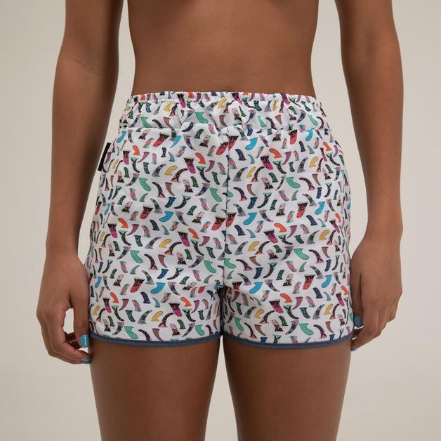 Shorts de Surf Teen, branco, 14 ANOS