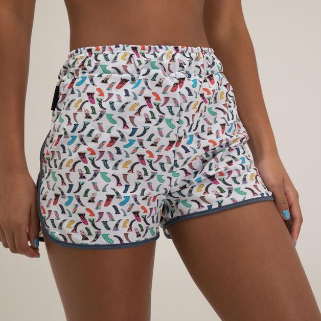 Shorts de Surf Teen, branco, 14 ANOS