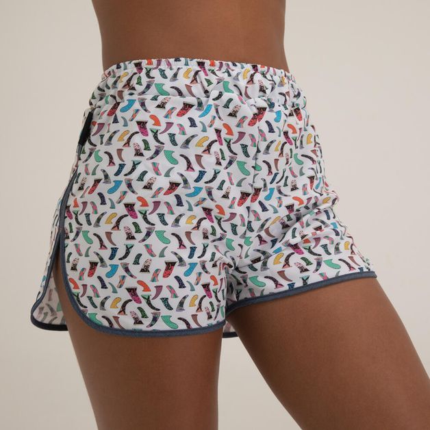 Shorts de Surf Teen, branco, 14 ANOS