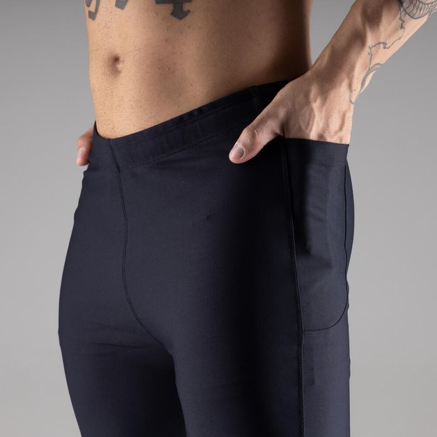 Legging de corrida feminina Mid Tight, preto, 3G