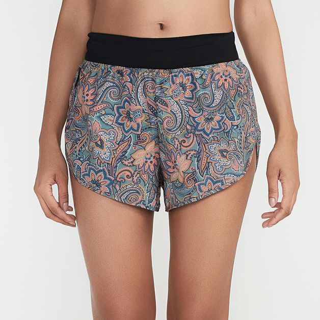 Short Feminino de Surf E Bodyboard Olaian, verde-floral, P