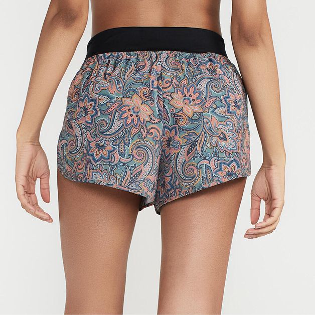 Short Feminino de Surf E Bodyboard Olaian, verde-floral, P