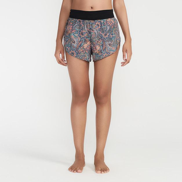 Short Feminino de Surf E Bodyboard Olaian, verde-floral, P