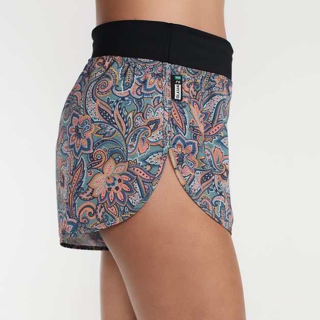Short Feminino de Surf E Bodyboard Olaian, verde-floral, P