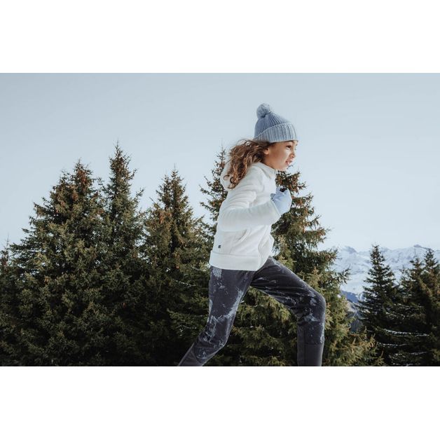Fleece nh500 zip tw be, 7-8years/4'-4'2" Bege-gelo-claro 12-13 ANOS