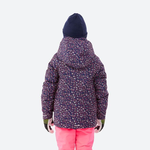 Ski-p jkt 500 girl leopard pin, 14 years 5-6 ANOS