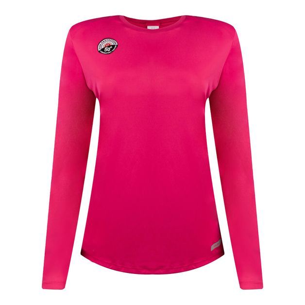 Camiseta Feminina de Corrida Mulher RUN WARM, ROSE, 38