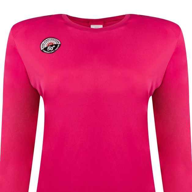 Camiseta Feminina de Corrida Mulher RUN WARM, ROSE, 38