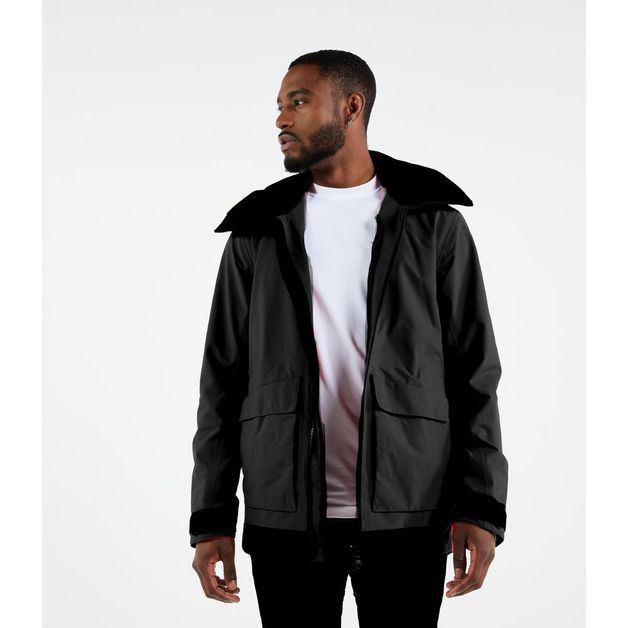 Casaco Masculino de Vela Impermeável Corta-Vento Sailing 500 Tribord, preto-amarelo, P