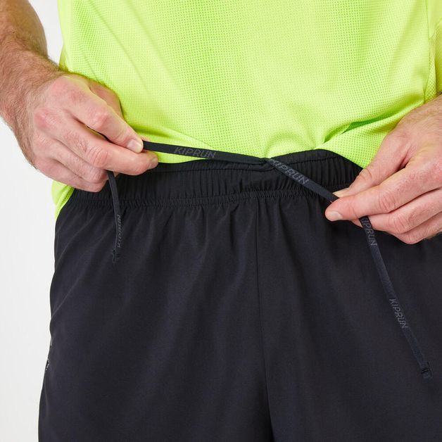 KIPRUN SHORT SPLIT BLACK GREY, 2XL