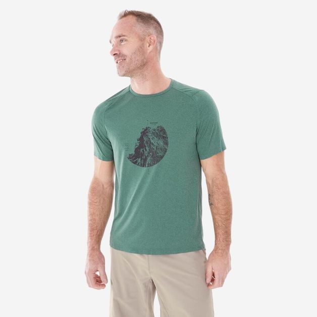 Camiseta Masculina para Trilha MH500 Quechua / verde / 3G