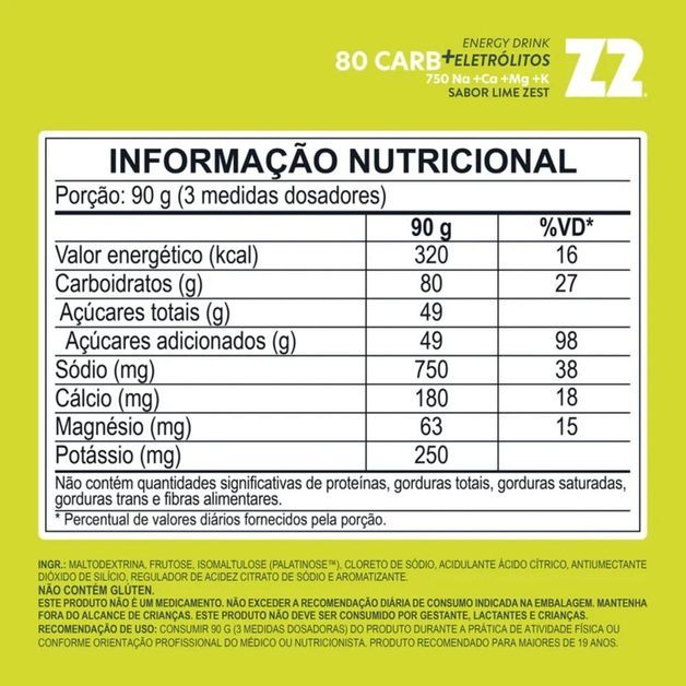 *power powder z2 900g lime zest, no size Lima 900G