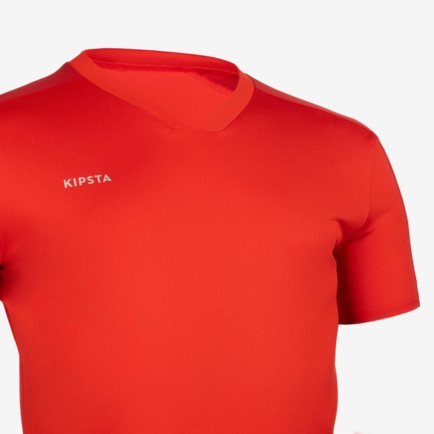 Camisa de Futebol Manga Curta Adulto ESSENTIAL, vermelho, 3G