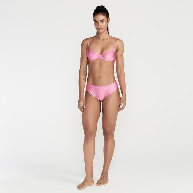 Biquíni Sutiã Meia Taça de Surf, rosa-milk, P