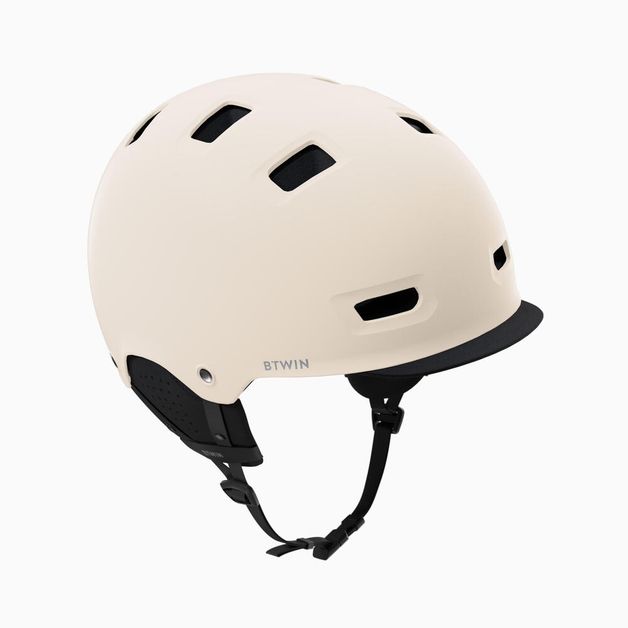 Bowl cycling helmet 500 white, m/55-59cm Bege G