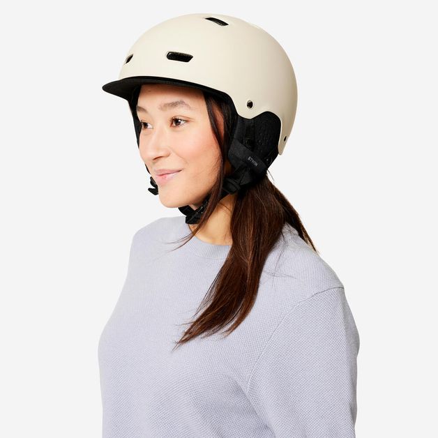 Bowl cycling helmet 500 white, m/55-59cm Bege G
