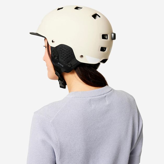 Bowl cycling helmet 500 white, m/55-59cm Bege G