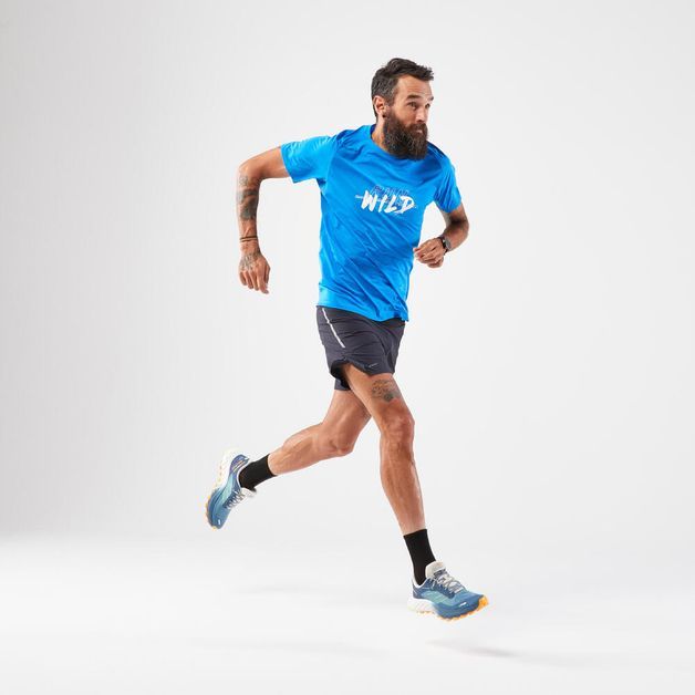 Camiseta trail masculina turquesa, gg Azul 3G