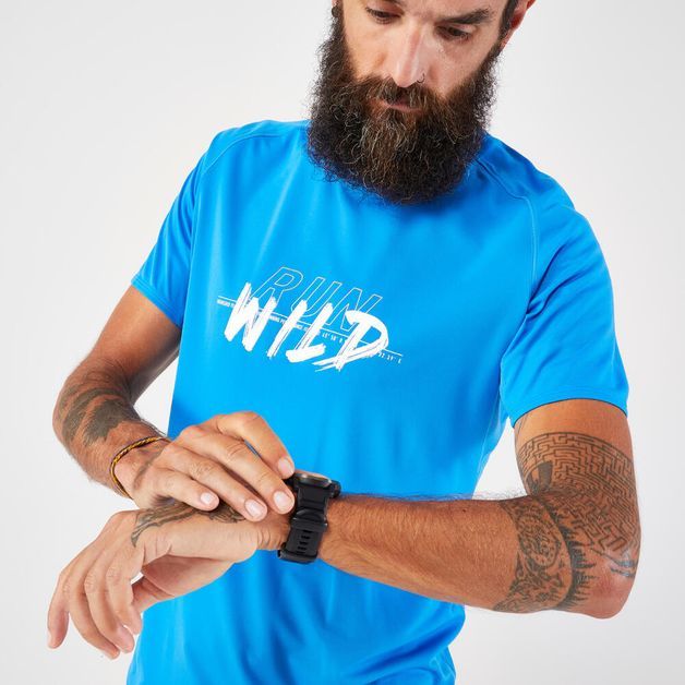 Camiseta trail masculina turquesa, gg Azul 3G