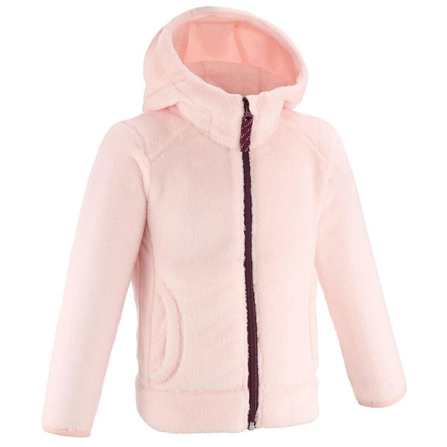 Fleece nh500 zip kid pink, 96-102cm 3-4y 5-6 ANOS