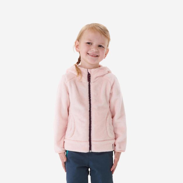 Fleece nh500 zip kid pink, 96-102cm 3-4y 5-6 ANOS