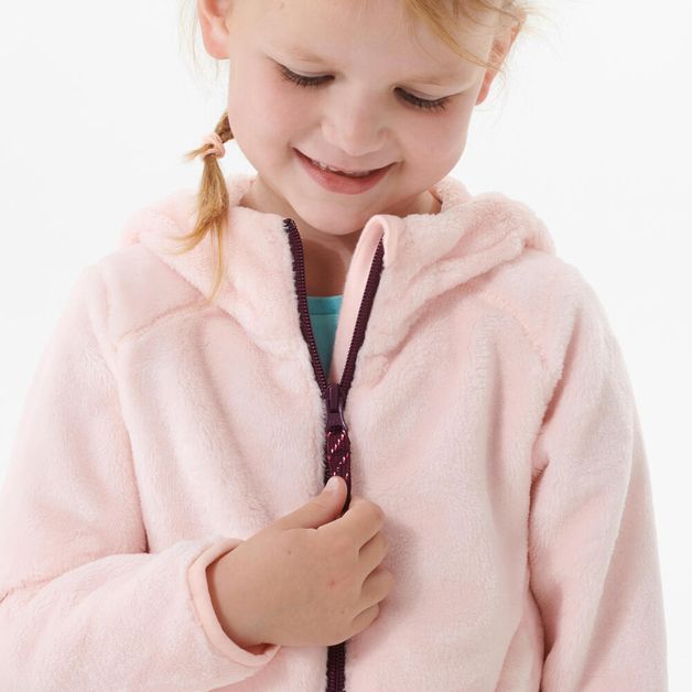 Fleece nh500 zip kid pink, 96-102cm 3-4y 5-6 ANOS