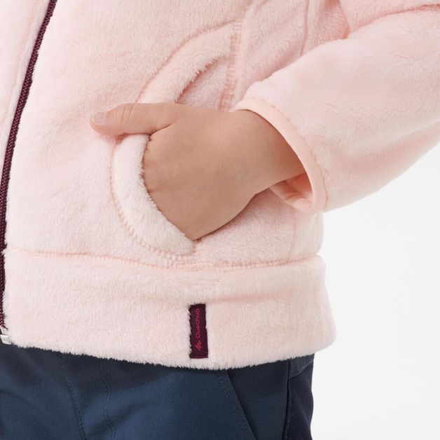 Fleece nh500 zip kid pink, 96-102cm 3-4y 5-6 ANOS