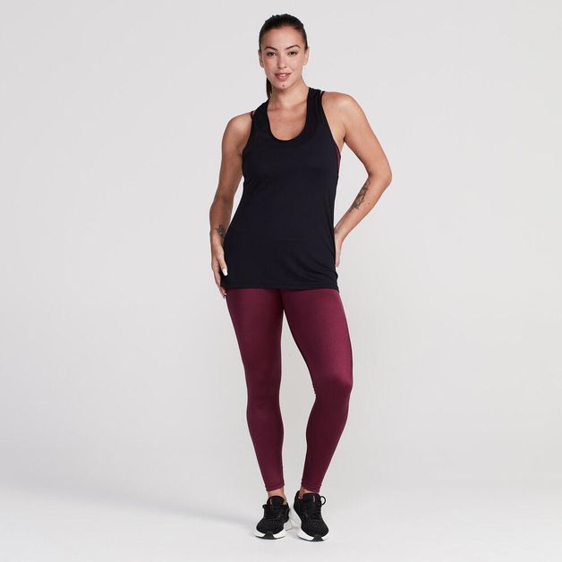 Regata feminina de Treino Cardio 500 *reg new mesh 500 salm oi22, 2xl Preto GG