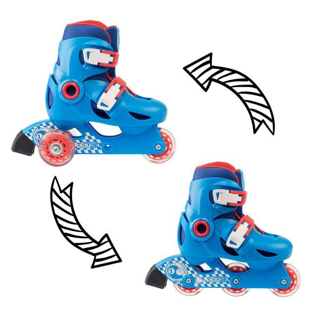 Patins Infantil Play 3 Oxelo, azul, 26/28
