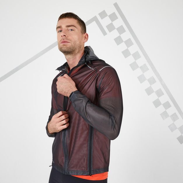 KIPRUN RAIN JACKET M BLACK, S