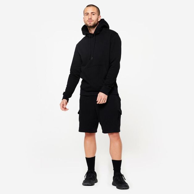 Hoodie 500 essential fleece heather, 3xl Preta 3G