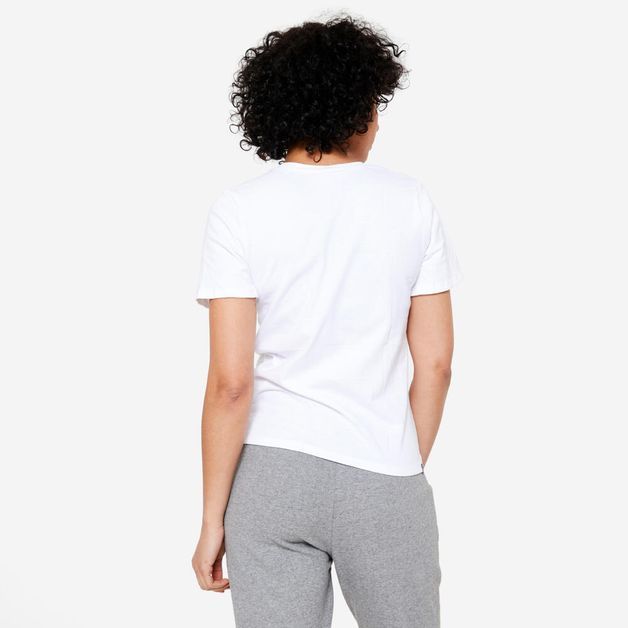 T-shirt 500 v neck whi, uk24-26 / eu 3xl 3G