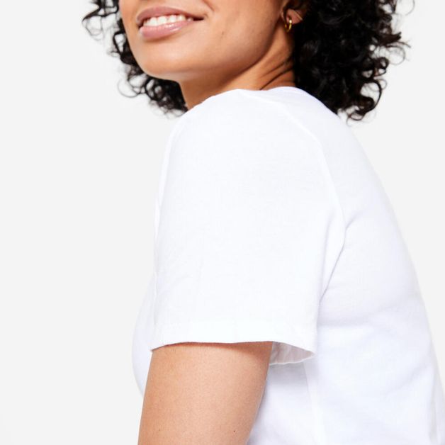 T-shirt 500 v neck whi, uk24-26 / eu 3xl 3G