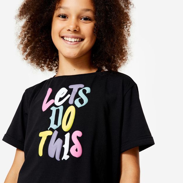 Mdg t-shirt crop, 14-15years/5'2"-5'4" Preta 7-8 ANOS